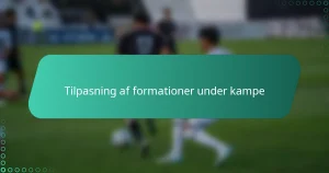 Tilpasning af formationer under kampe