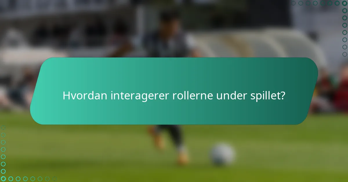Hvordan interagerer rollerne under spillet?